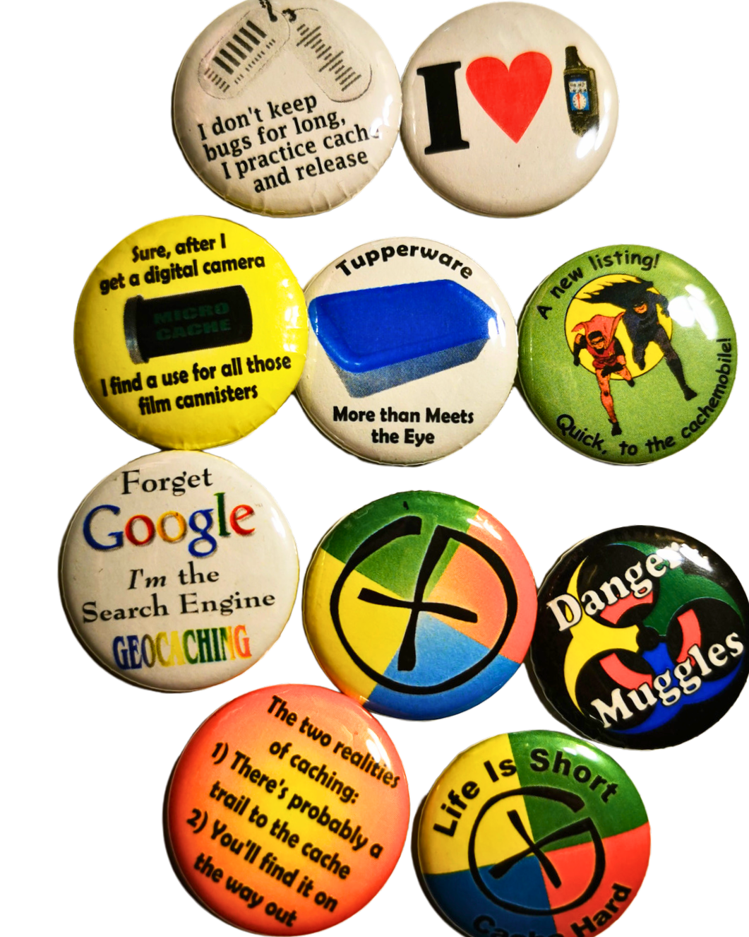 Swag Pins - Set of 10 - Google + - Geocache Niagara